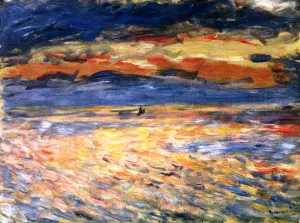 Sunset at Sea by Pierre-Auguste Renoir - Oil Painting Reproduction