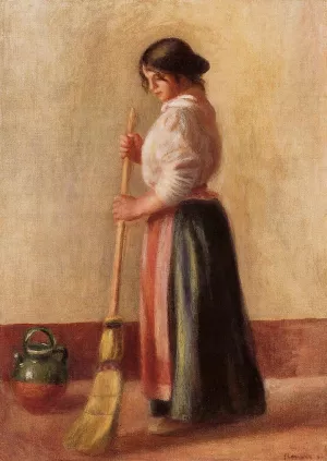 Sweeper Oil painting by Pierre-Auguste Renoir