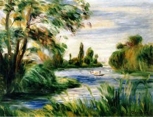 The Banks of the River by Pierre-Auguste Renoir Oil Painting