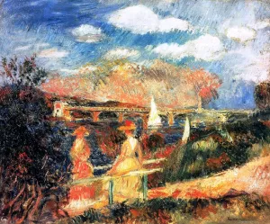 The Banks of the Seine at Argenteuil by Pierre-Auguste Renoir - Oil Painting Reproduction