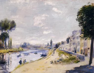 The Banks of the Seine, Bougival by Pierre-Auguste Renoir Oil Painting