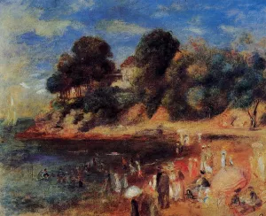 The Beach at Purnic by Pierre-Auguste Renoir Oil Painting