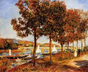 The Bridge at Argenteuil in Autumn by Pierre-Auguste Renoir - Oil Painting Reproduction