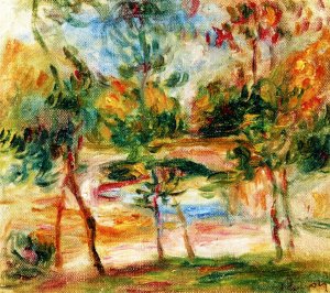The Bridge at Villeneuve Oil painting by Pierre-Auguste Renoir