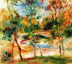 The Bridge at Villeneuve by Pierre-Auguste Renoir Oil Painting
