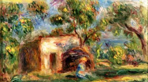 The Cabin in Cagnes by Pierre-Auguste Renoir Oil Painting