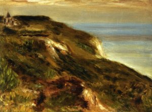 The Church at Varengeville and the Cliffs by Pierre-Auguste Renoir Oil Painting