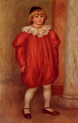 The Clown also known as Claude Ranoir in Clown Costume by Pierre-Auguste Renoir Oil Painting