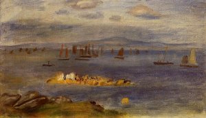 The Coast of Brittany, Fishing Boats by Pierre-Auguste Renoir Oil Painting