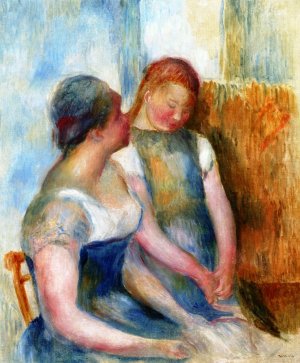 The Conversation 2 Oil painting by Pierre-Auguste Renoir