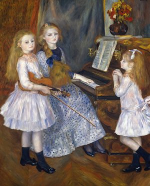 The Daughters of Catulle Mendes by Pierre-Auguste Renoir Oil Painting