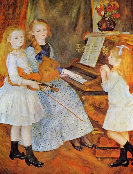 Main Product Photo of The Daughters of Catulle Mendes Painting by Pierre-Auguste Renoir