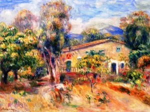 The Farm at Collettes, Cagnes by Pierre-Auguste Renoir - Oil Painting Reproduction