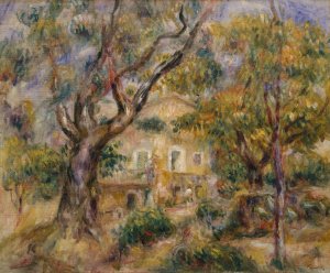 The Farm at Les Collettes, Cagnes by Pierre-Auguste Renoir Oil Painting