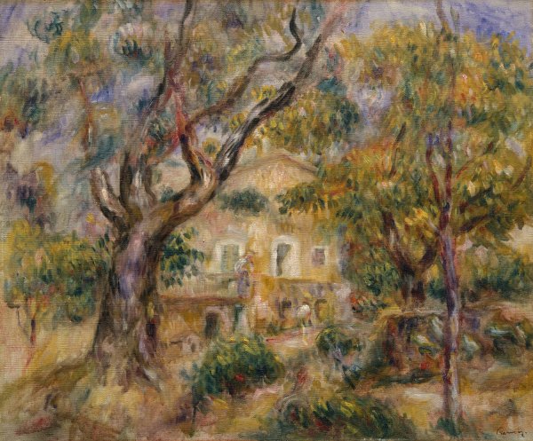 Main Product Photo of The Farm at Les Collettes, Cagnes  Painting by Pierre-Auguste Renoir
