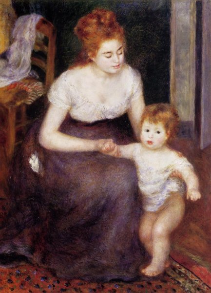 The First Step by Pierre-Auguste Renoir - Hand-Painted Oil Painting Reproduction