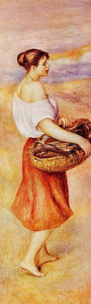 The Fish Monger by Pierre-Auguste Renoir Oil Painting
