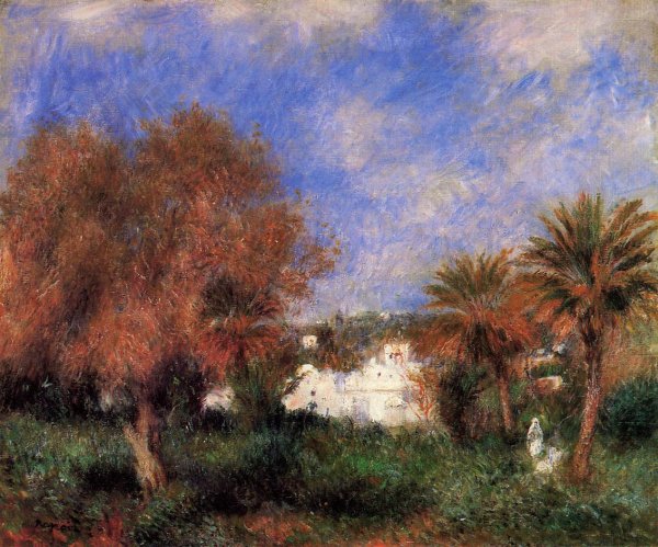 The Garden of Essai in Algiers by Pierre-Auguste Renoir - Hand-Painted Oil Painting Reproduction