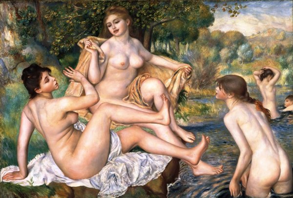 Main Product Photo of The Great Bathers Painting by Pierre-Auguste Renoir