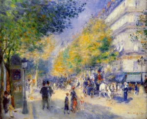 The Great Boulevards by Pierre-Auguste Renoir - Oil Painting Reproduction