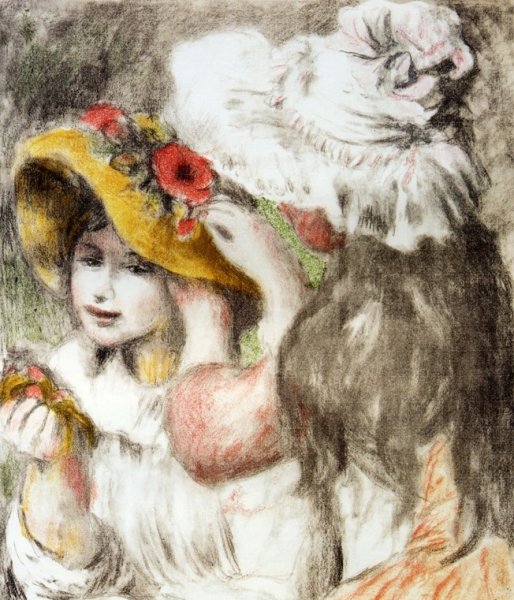 Main Product Photo of The Hatpin Painting by Pierre-Auguste Renoir
