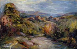 The Hills of Cagnes painting by Pierre-Auguste Renoir