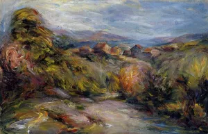 The Hills of Cagnes by Pierre-Auguste Renoir Oil Painting