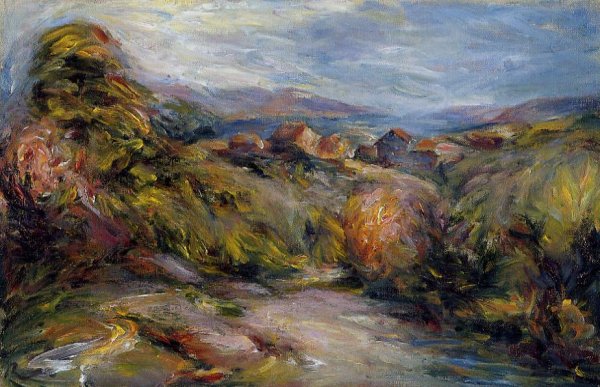 The Hills of Cagnes by Pierre-Auguste Renoir - Hand-Painted Oil Painting Reproduction
