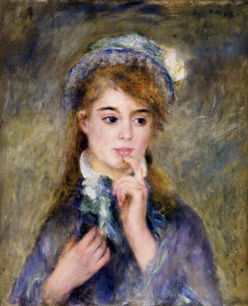 The Ingenue by Pierre-Auguste Renoir - Hand-Painted Oil Painting Reproduction