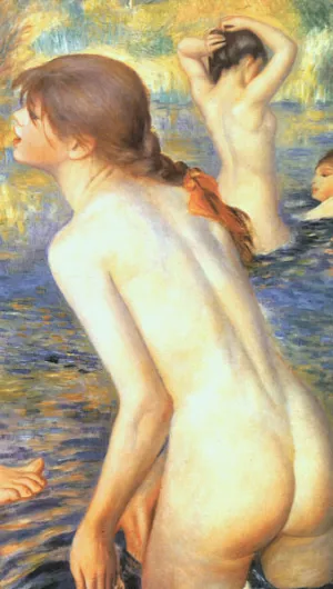 The Large Bathers Detail by Pierre-Auguste Renoir Oil Painting