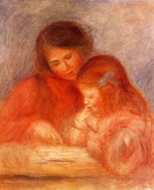The Lesson by Pierre-Auguste Renoir Oil Painting