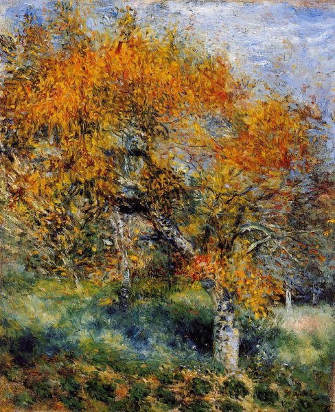 The Pear Tree by Pierre-Auguste Renoir - Hand-Painted Oil Painting Reproduction