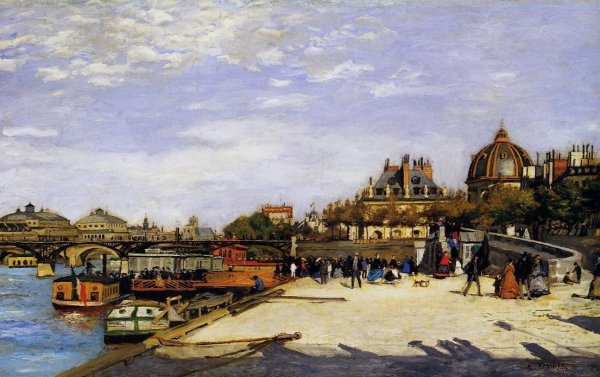 Main Product Photo of The Pont des Arts and the Institut de France Painting by Pierre-Auguste Renoir