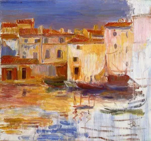 The Port of Martigues painting by Pierre-Auguste Renoir