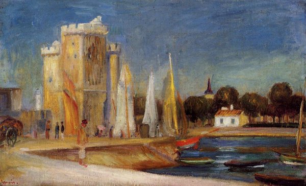 The Port of Rochelle by Pierre-Auguste Renoir - Hand-Painted Oil Painting Reproduction