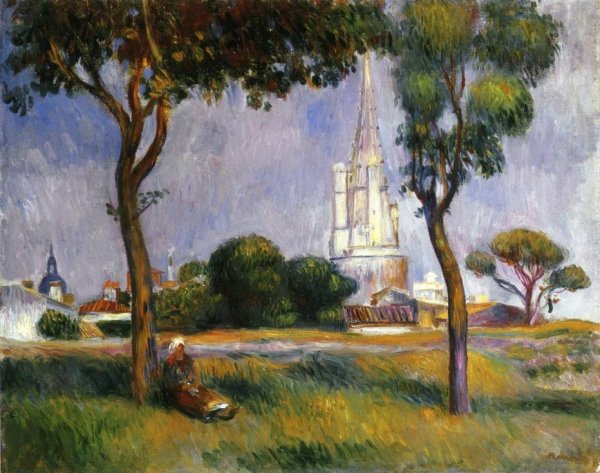The Powder Magazine at La Rochelle by Pierre-Auguste Renoir - Hand-Painted Oil Painting Reproduction