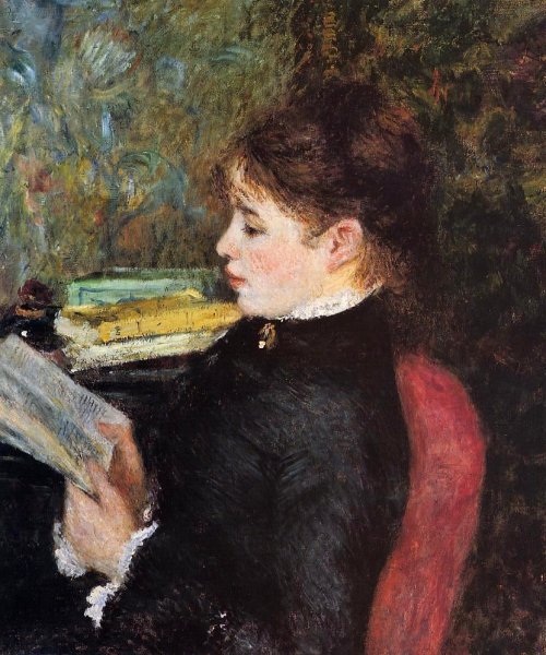 The Reader II by Pierre-Auguste Renoir - Hand-Painted Oil Painting Reproduction