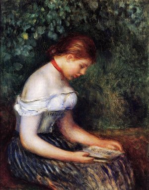 The Reader La Liseuse also known as Seated Young Woman by Pierre-Auguste Renoir Oil Painting