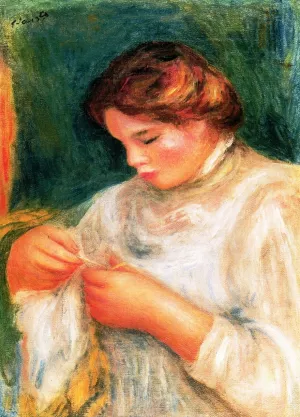 The Seamstress II Oil painting by Pierre-Auguste Renoir