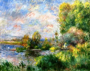 The Seine at Bougival by Pierre-Auguste Renoir Oil Painting