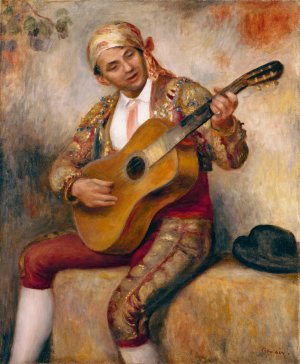 The Spanish Guitarist by Pierre-Auguste Renoir Oil Painting