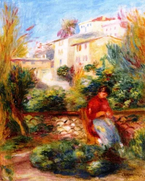 The Terrace at Cagnes by Pierre-Auguste Renoir Oil Painting