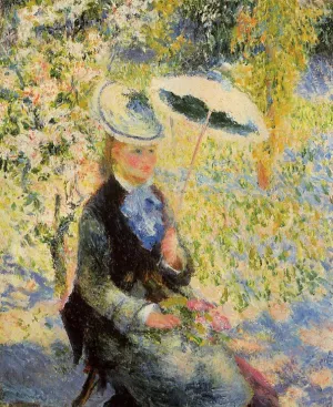 The Umbrella by Pierre-Auguste Renoir - Oil Painting Reproduction