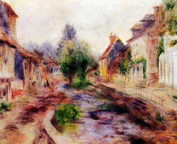 The Village    by Pierre-Auguste Renoir - Hand-Painted Oil Painting Reproduction