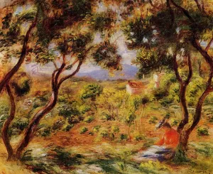 The Vineyards of Cagnes by Pierre-Auguste Renoir Oil Painting
