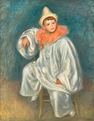 The White Pierrot by Pierre-Auguste Renoir Oil Painting