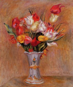 Tulips by Pierre-Auguste Renoir Oil Painting