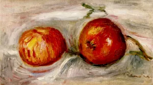 Two Apples 3 by Pierre-Auguste Renoir - Oil Painting Reproduction