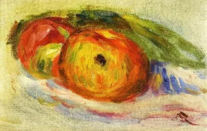 Two Apples by Pierre-Auguste Renoir - Oil Painting Reproduction