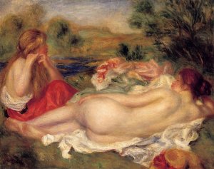 Two Bathers by Pierre-Auguste Renoir Oil Painting